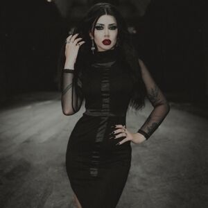 Covenent Black Sheer Sleeve Dress
